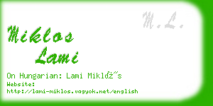 miklos lami business card